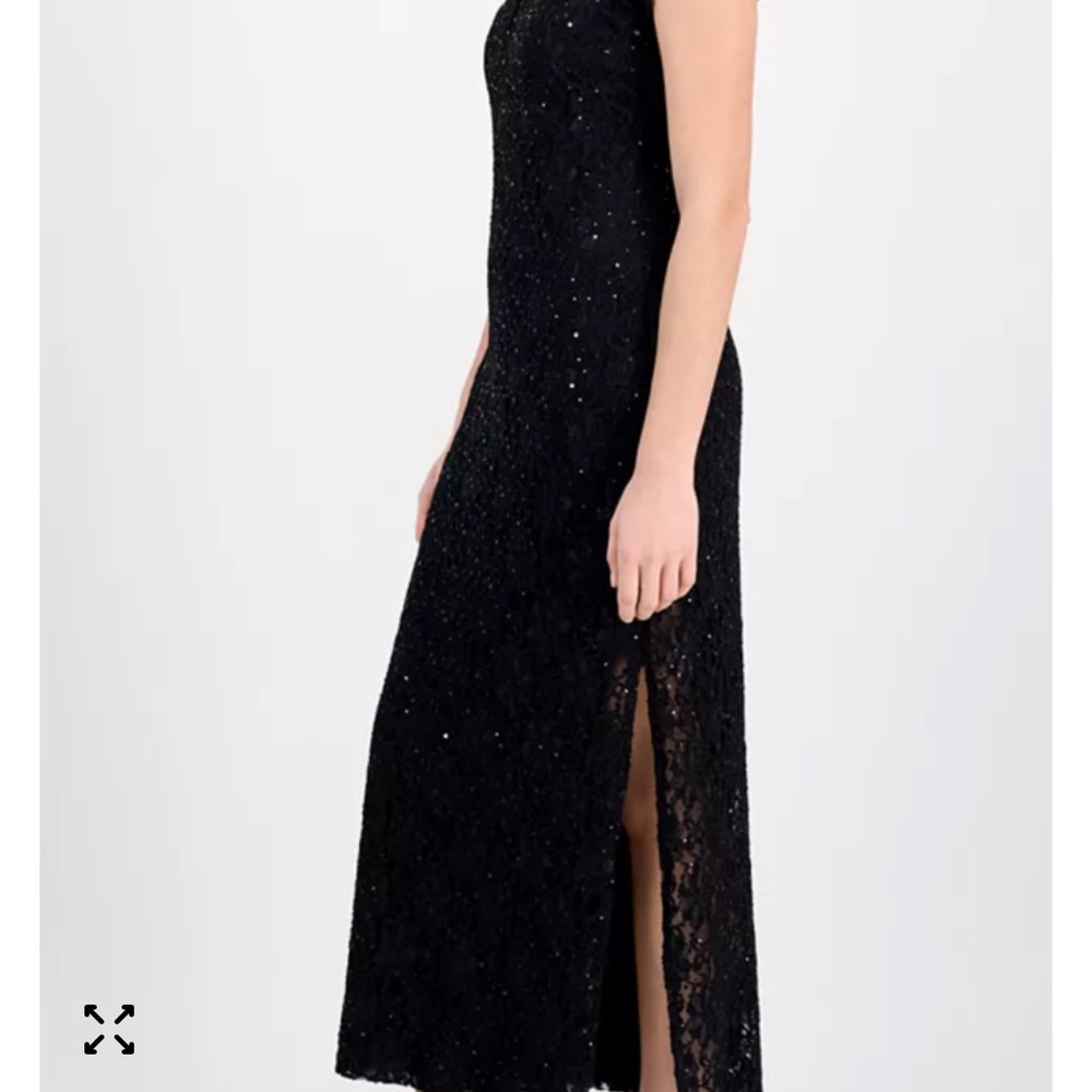 Elegant Black Lace Evening Dress
